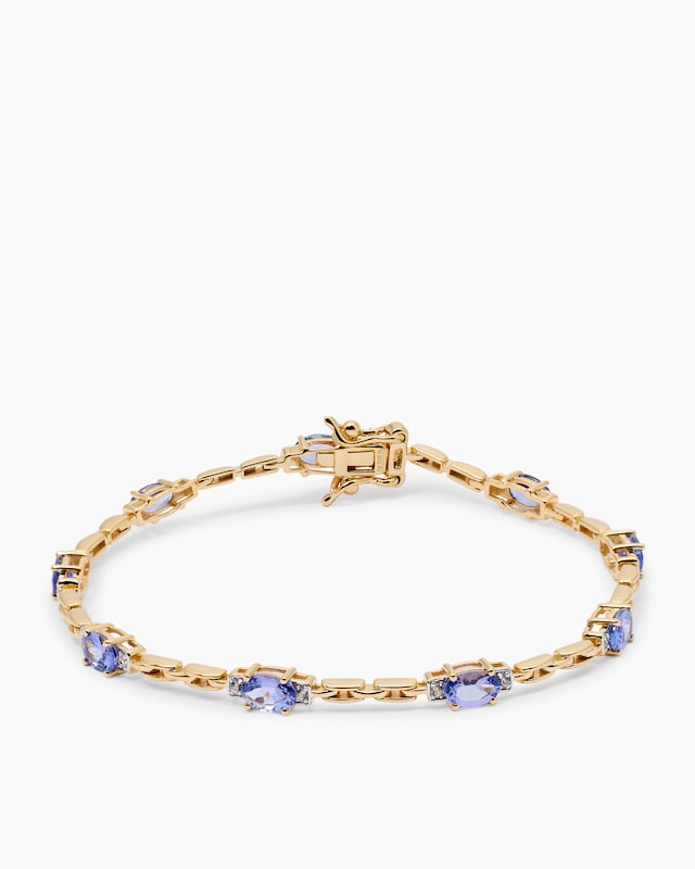 Armband mit Tansanit AAA und Zirkon
