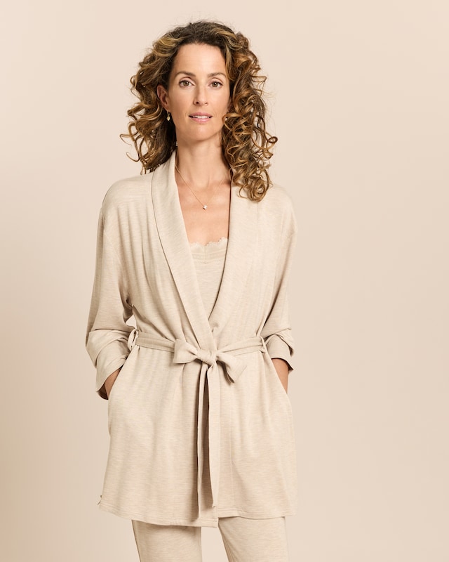 Loungejacke mit Schalkragen