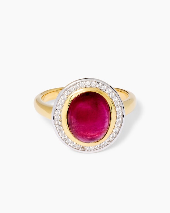 Produktabbildung für Ring mit Sambia Rubin & Zirkonia