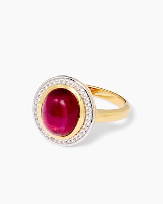 Produktabbildung 2 für Ring mit Sambia Rubin & Zirkonia
