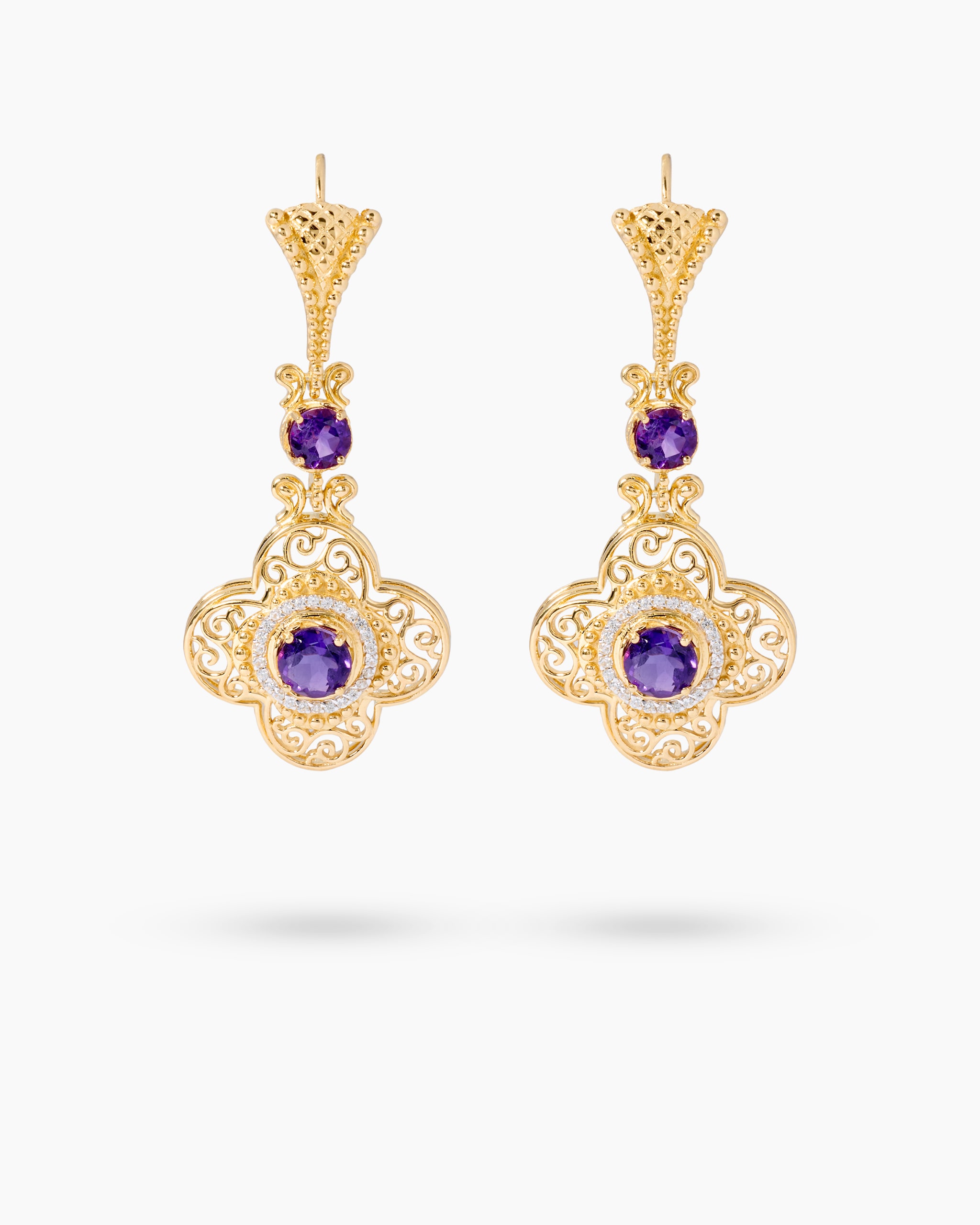 Produktabbildung für Ohrhänger mit Amethyst