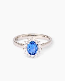 Produktabbildung für Ring mit Ceylon Saphir & Diamanten