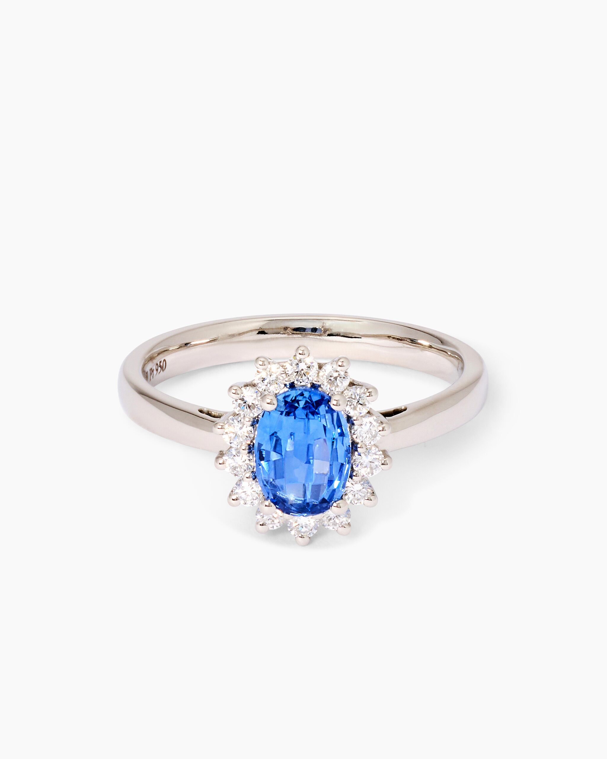 Produktabbildung für Ring mit Ceylon Saphir & Diamanten