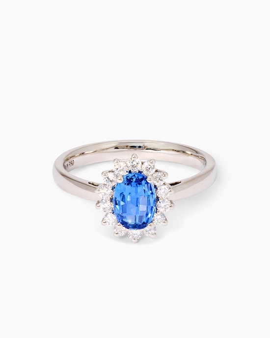 Produktabbildung für Ring mit Ceylon Saphir & Diamanten