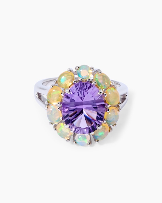 Ring mit Amethyst & Opal