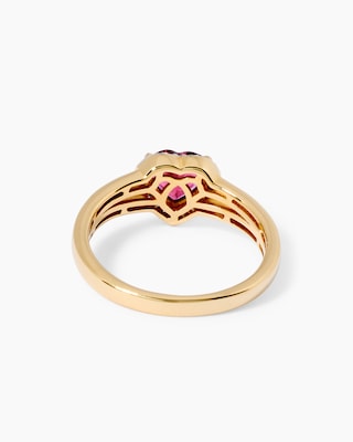 Produktabbildung 4 für Ring mit Pink Turmalin & Diamanten
