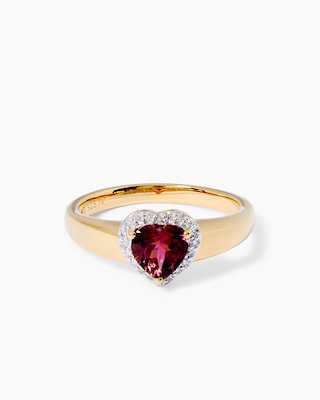 Produktabbildung 2 für Ring mit Pink Turmalin & Diamanten