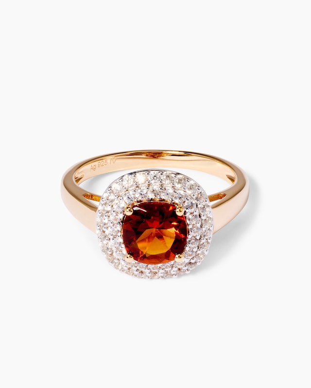 Ring mit Madeira Citrin & Zirkon