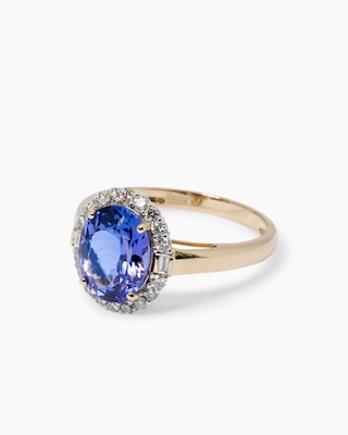 Produktabbildung 3 für Ring mit Tansanit AAAA+ und Diamanten