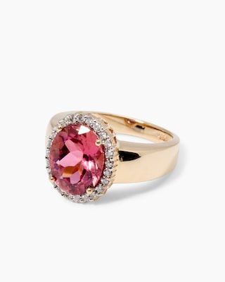 Produktabbildung 2 für Ring mit Pink Turmalin & Brillanten
