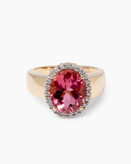 Produktabbildung für Ring mit Pink Turmalin & Brillanten