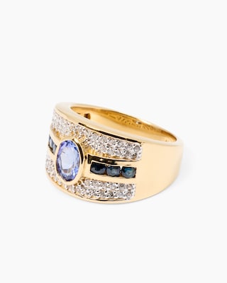 Produktabbildung 3 für Ring mit Tansanit AAAA, Saphir & Zirkon