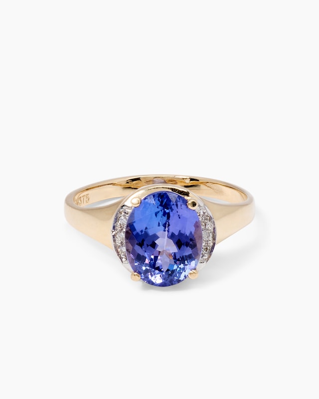 Ring mit Tansanit AAA+ und Brillanten