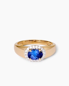 Produktabbildung für Ring mit Tansanit AAAA und Zirkon