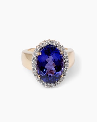 Produktabbildung 1 für Ring mit Tansanit AAAAA und Brillanten