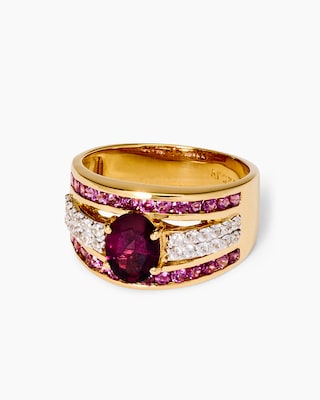 Produktabbildung 3 für Ring mit Rhodolith & Zirkon