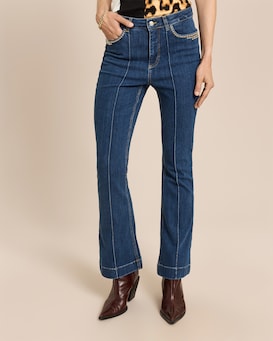 Produktabbildung für Wide Leg Jeans mit Biese