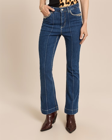 Produktabbildung für Wide Leg Jeans mit Biese