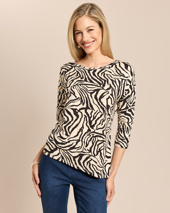 Produktabbildung für Shirt mit asymmetrischem Saum