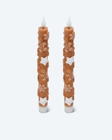 Produktabbildung für LED-Stabkerzen "Lebkuchen", 2tlg.