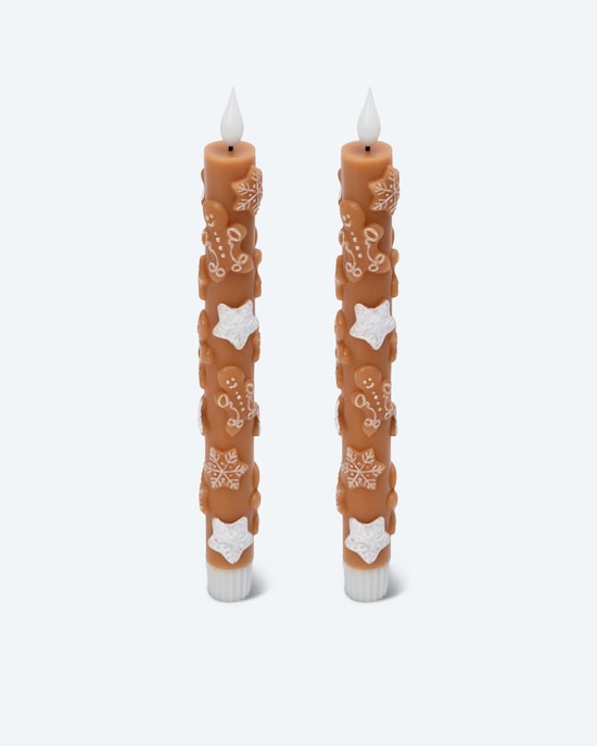 Produktabbildung für LED-Stabkerzen "Lebkuchen", 2tlg.