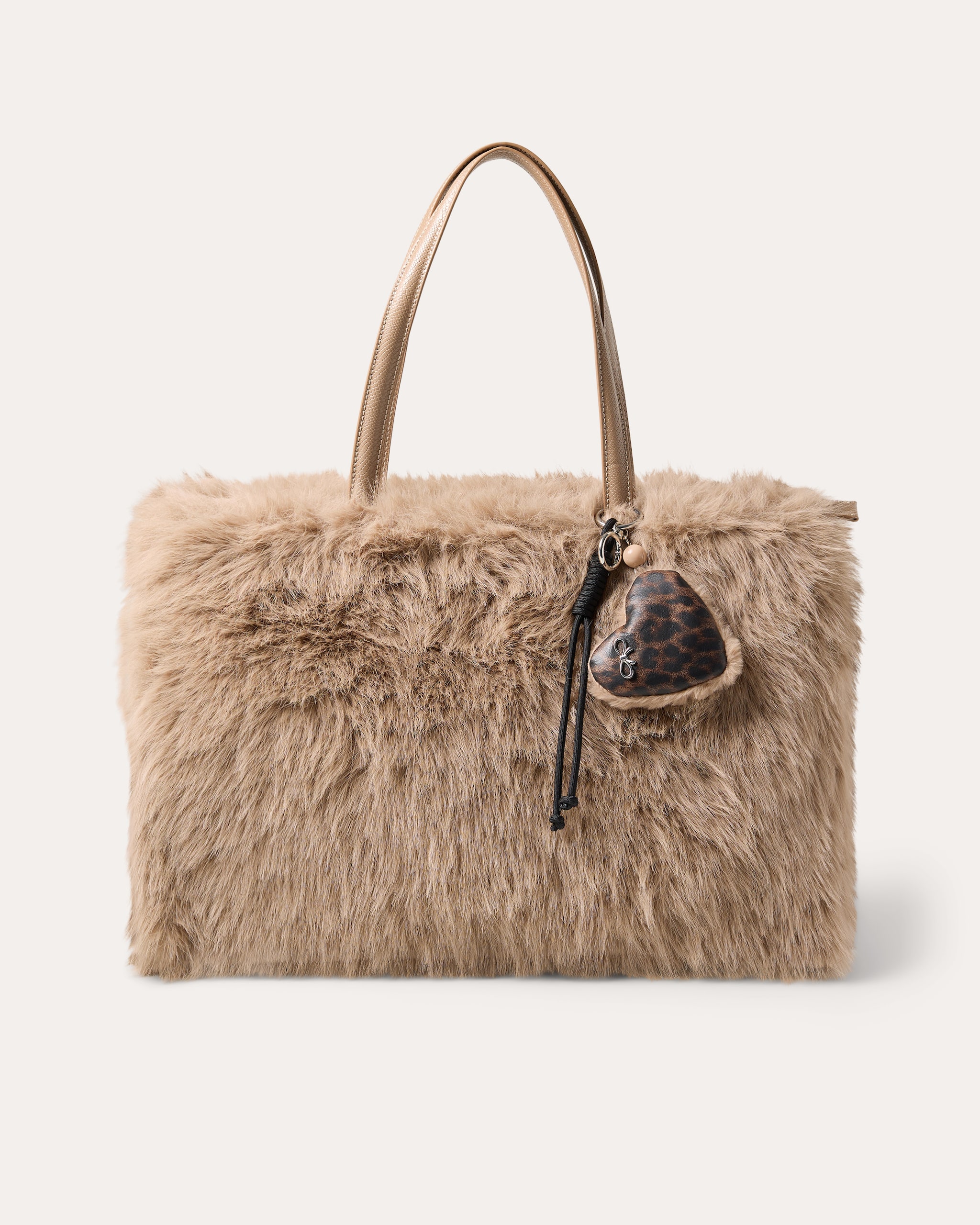 Produktabbildung für Tasche in Felloptik mit Anhänger