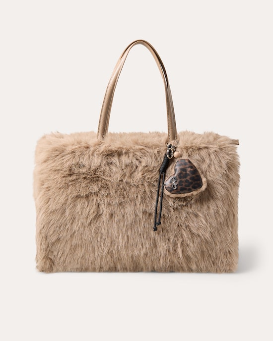Produktabbildung für Tasche in Felloptik mit Anhänger