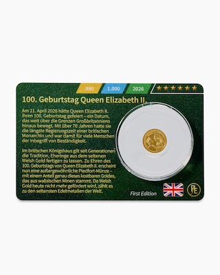 Produktabbildung 1 für Goldmünze 100. Geburtstag Queen Elizabeth II. 2026