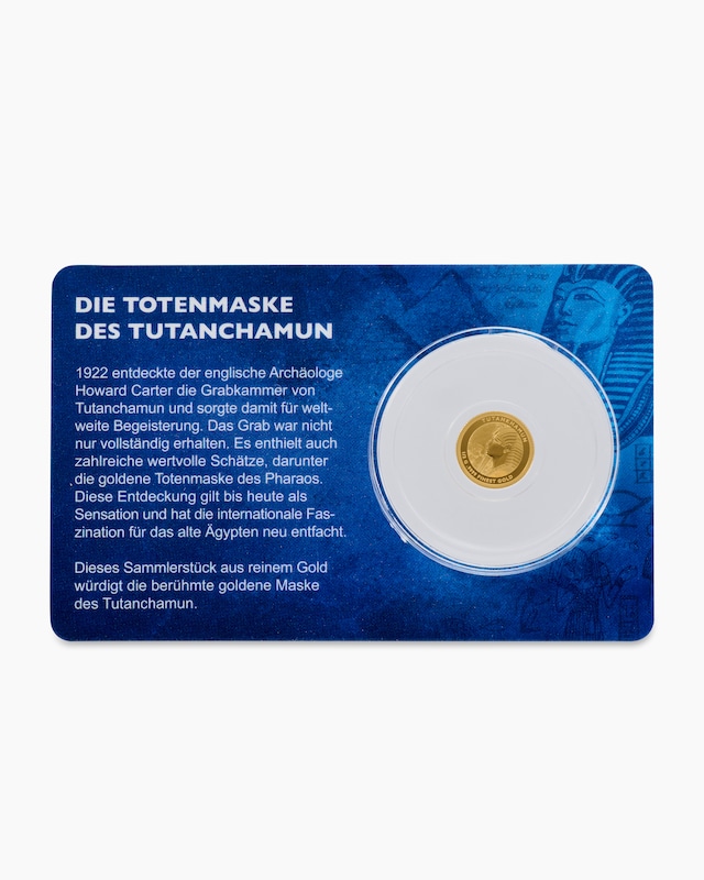 Goldmünze Totenmaske des Tutanchamun
