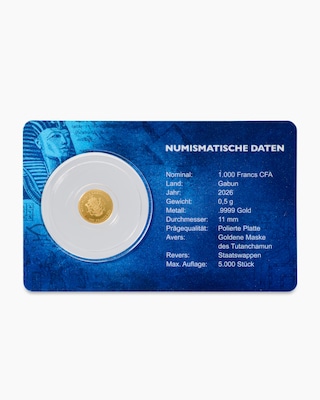 Produktabbildung 2 für Goldmünze Totenmaske des Tutanchamun