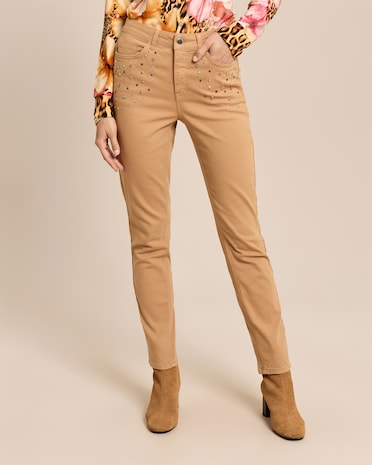 Produktabbildung für Slim Fit Hose mit Nietendeko