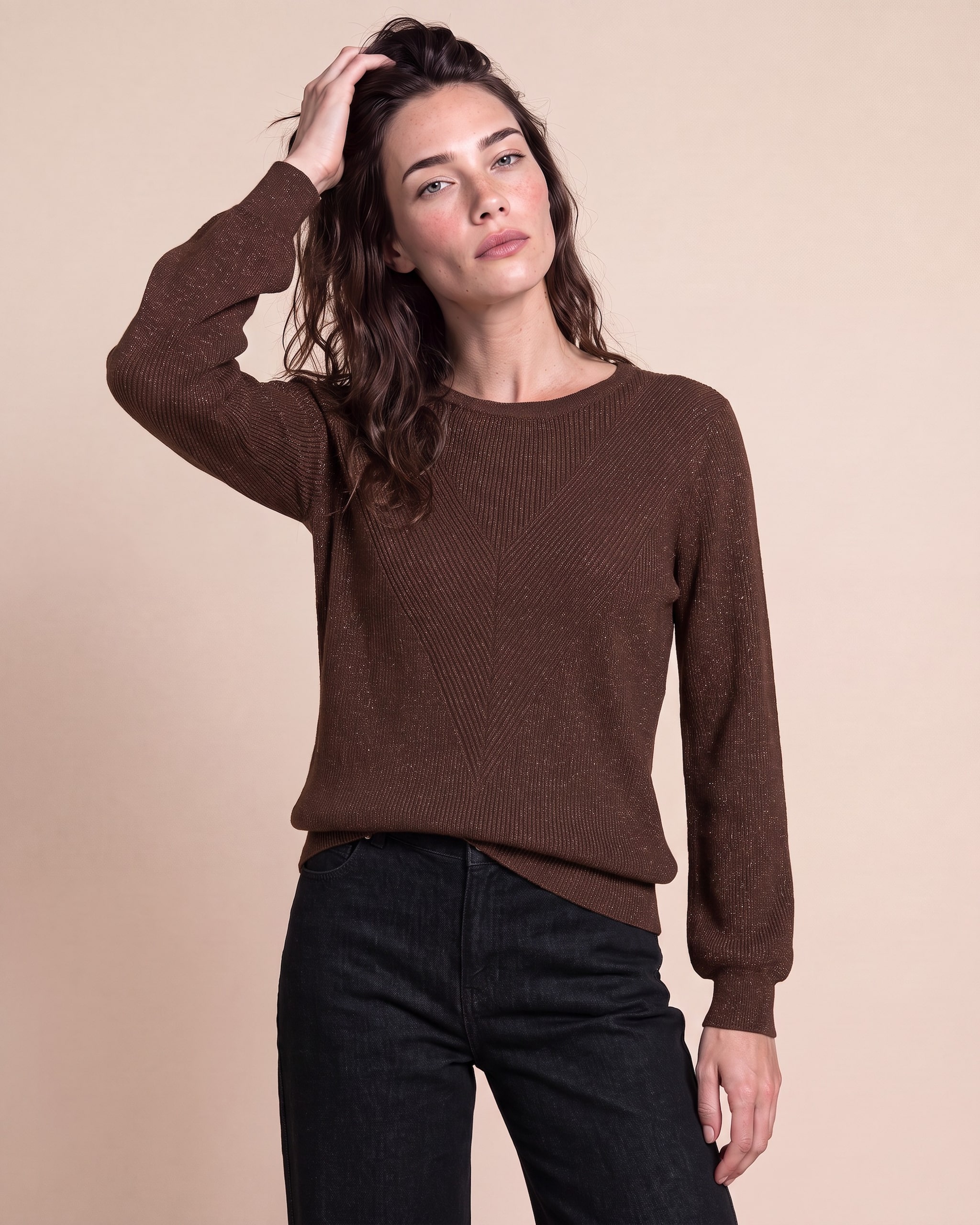 Produktabbildung für Strickpullover mit Glanzgarn