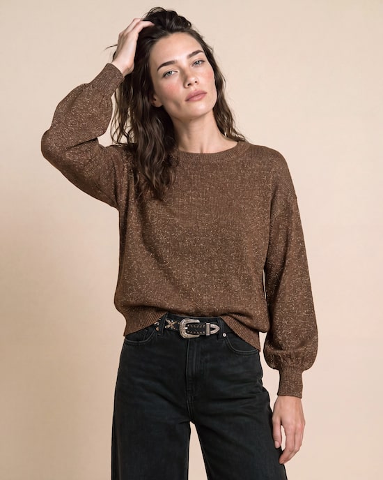 Produktabbildung für Strickpullover mit Glanzgarn