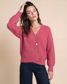 Produktabbildung für Strickpullover in Cardigan-Optik