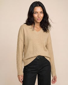 Produktabbildung für Strickpullover mit Zopfmuster