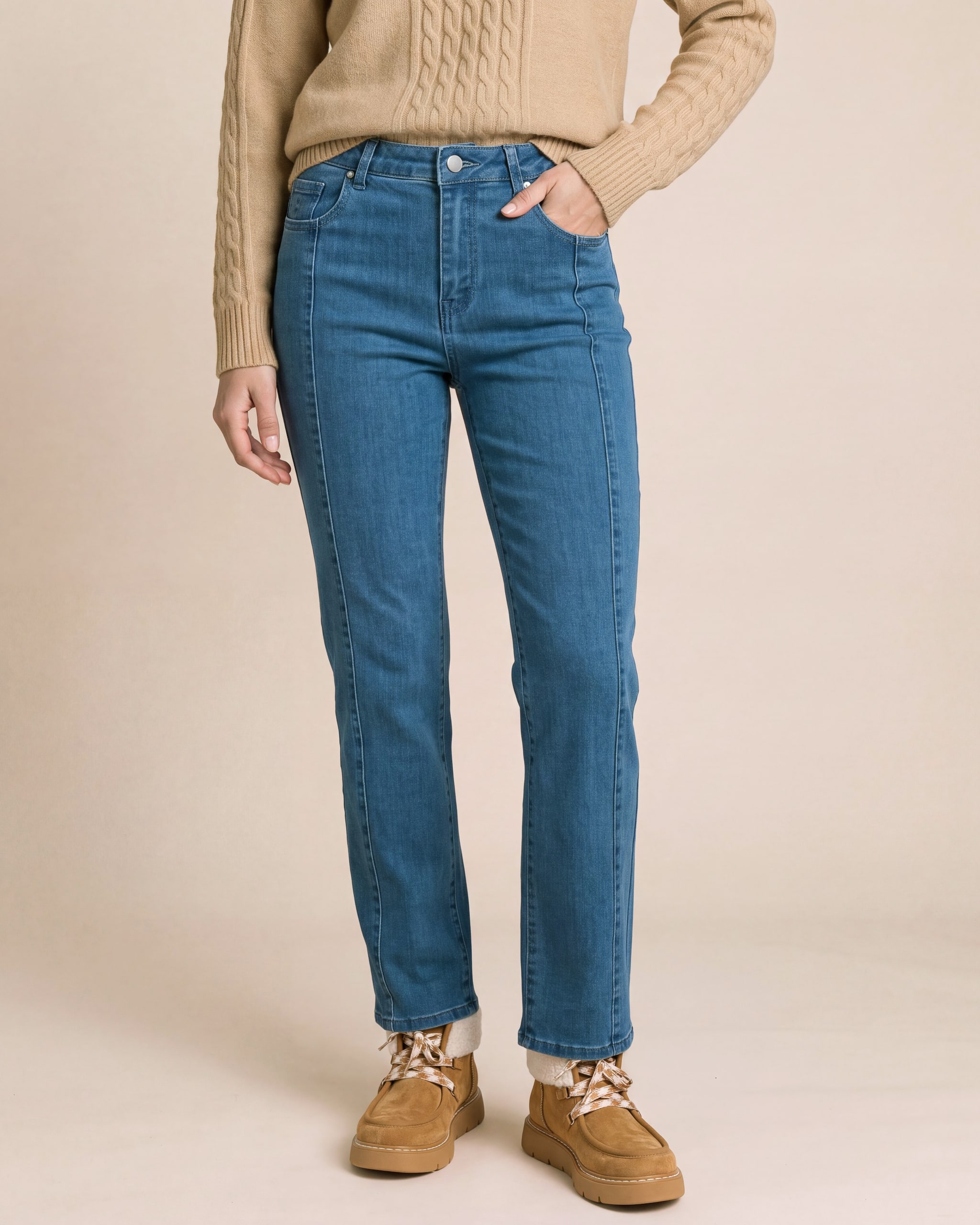 Produktabbildung für Straight Leg Jeans mit Stickerei
