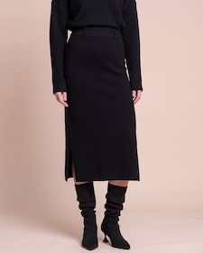 Produktabbildung für Midi Strickrock mit Kaschmir