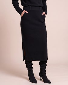 Produktabbildung für Midi Strickrock mit Kaschmir