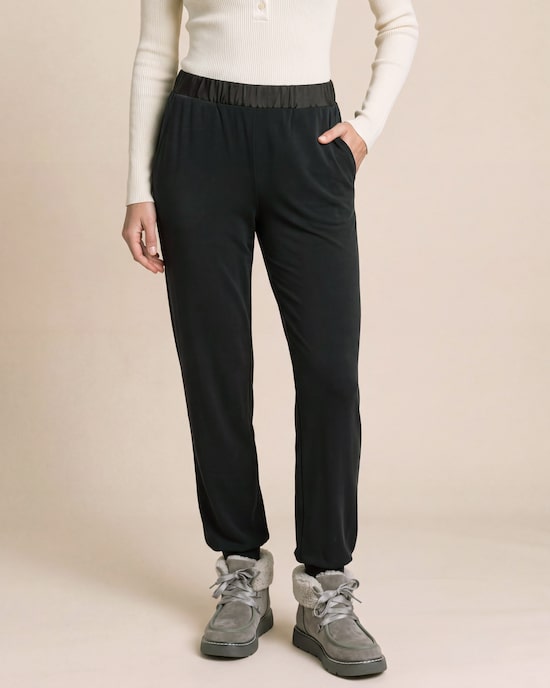 Produktabbildung für Relaxed Fit Jerseyhose mit Satinbund