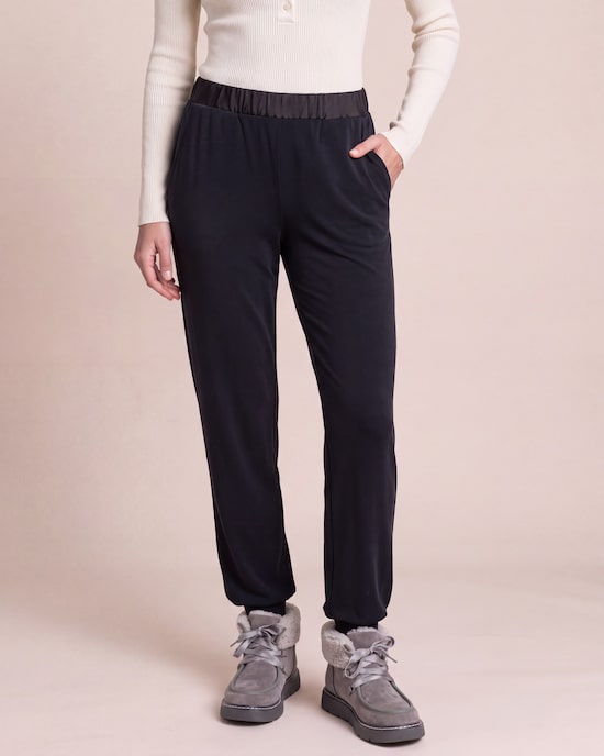 Produktabbildung für Relaxed Fit Jerseyhose mit Satinbund