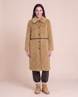 Produktabbildung für Mantel mit Fake Fur