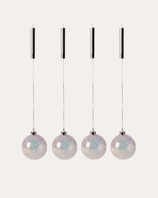 Produktabbildung 1 für LED-Christbaumkugeln mit Glitzer, 4tlg.