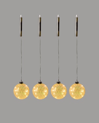 Produktabbildung 2 für LED-Christbaumkugeln mit Glitzer, 4tlg.
