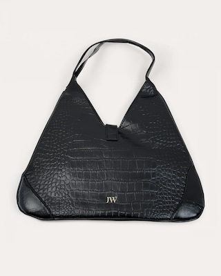 Produktabbildung 1 für Croco-Tasche mit Goldverschluss