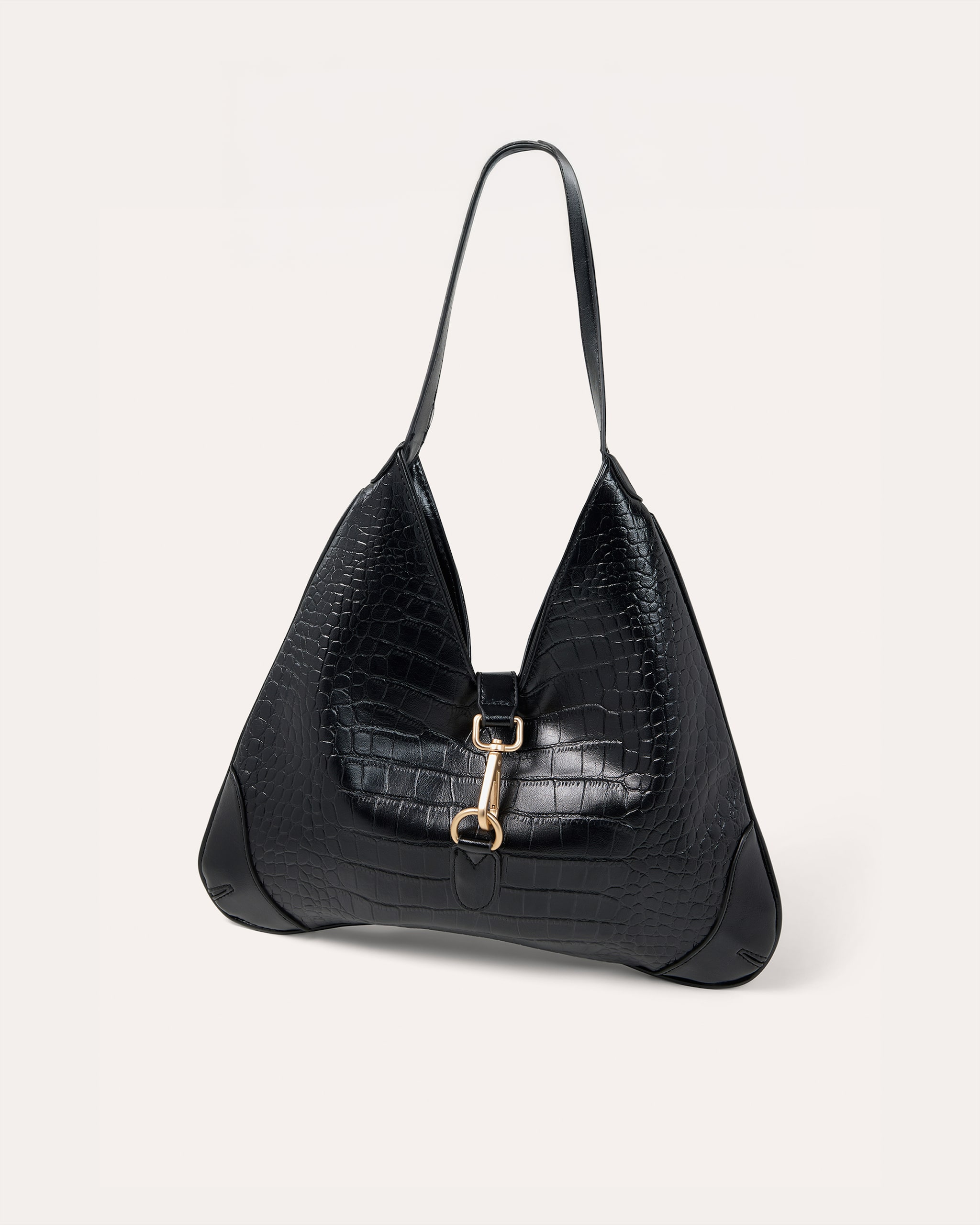 Produktabbildung für Croco-Tasche mit Goldverschluss