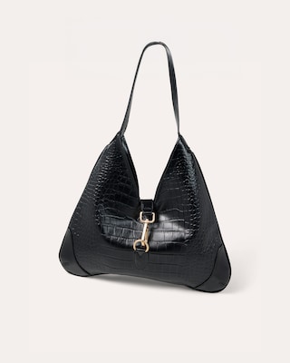 Produktabbildung 2 für Croco-Tasche mit Goldverschluss