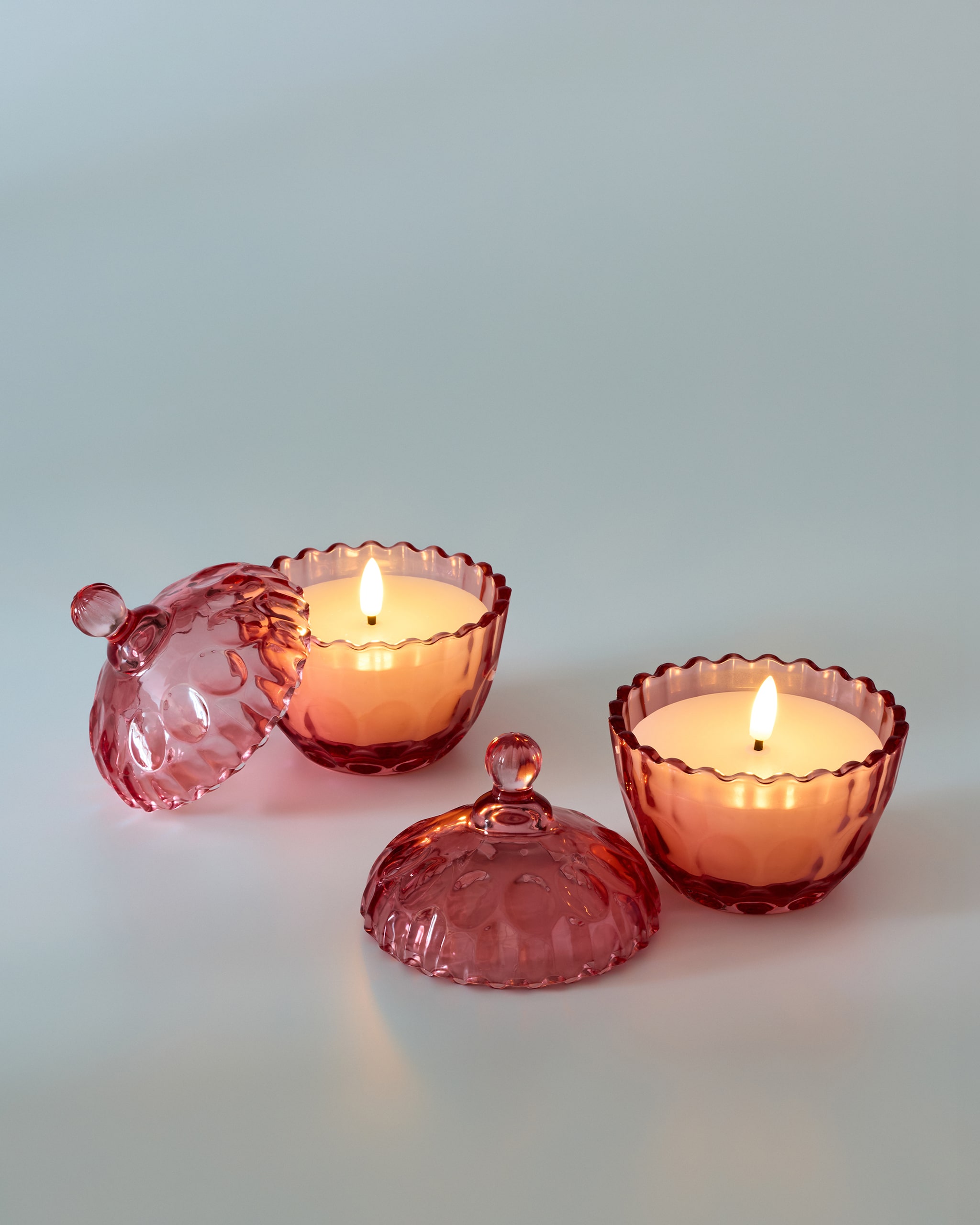 Produktabbildung für LED-Kerzen in Glasdose, 2tlg.