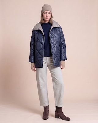 Produktabbildung 3 für Steppjacke mit breitem Kragen