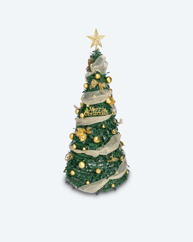 LED-Klapp-Weihnachtsbaum mit Dekoration