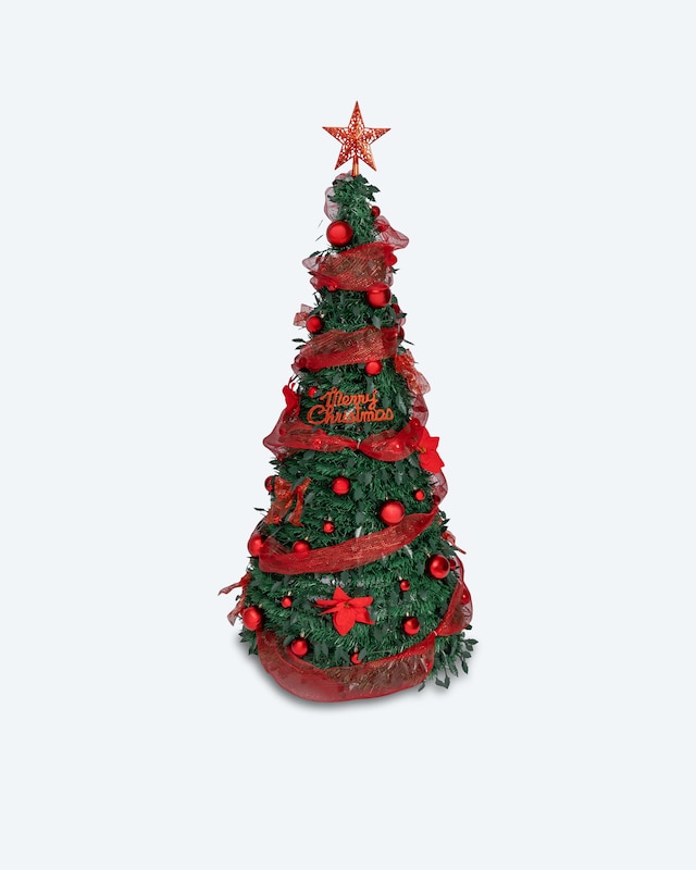 LED-Klapp-Weihnachtsbaum mit Dekoration